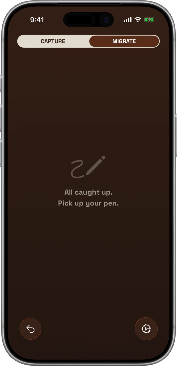 Done — all caught up, pick up your pen